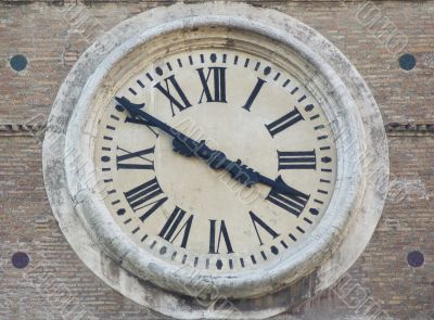 face of ancient clock