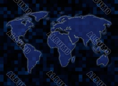 digital map of the world