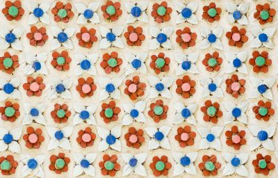 floral tile decoration