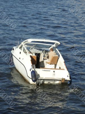 Motorboat on the water