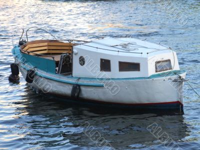 Motorboat at the anchor