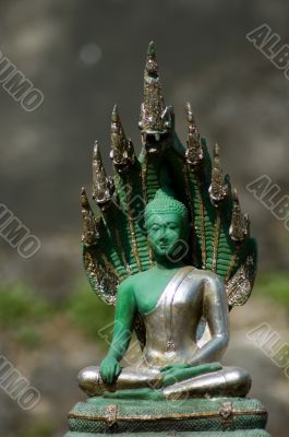 statue of emerald buddah - shallow focus