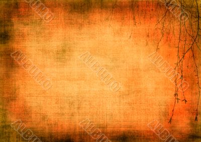 grunge floral frame