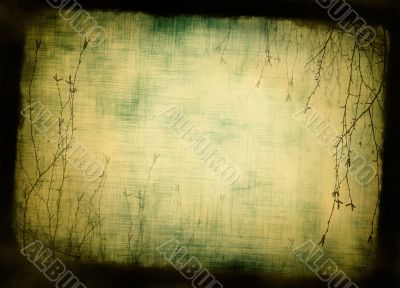grunge floral frame