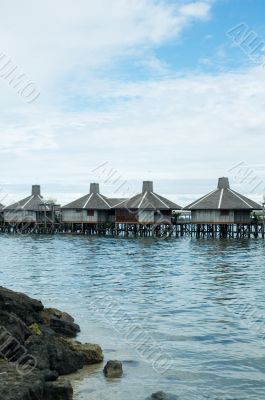 water village, borneo