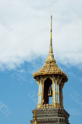 Roof of buddhist temple in Wat Phra Kaew, Bangkok, Thailand