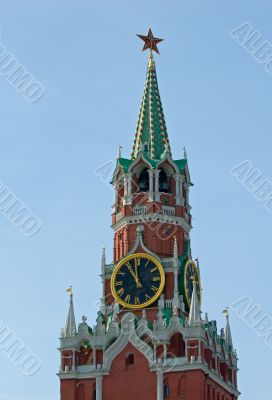 Spasskaya tower of the Kremlin, Moscow, Russia