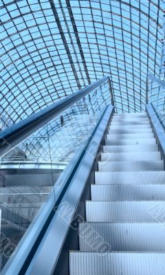 escalator in a shopping mall