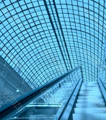 escalator in a shopping mall