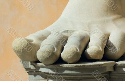 stone foot, rome, italy