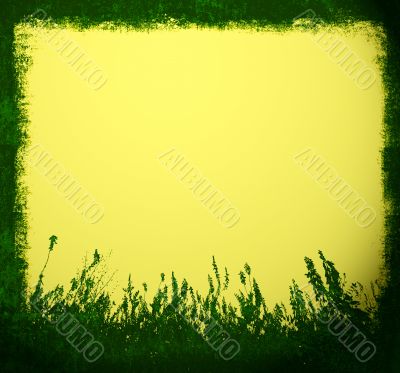 grunge floral frame