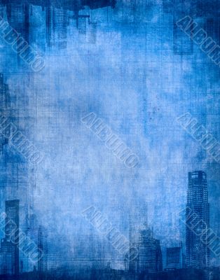grunge city blue
