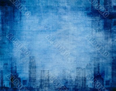 grunge city blue