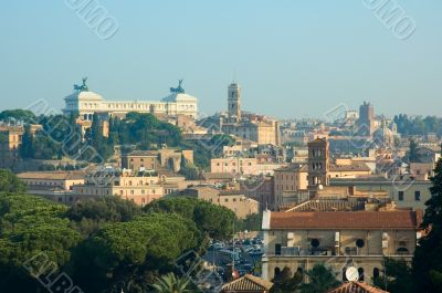 Panoramic view of Rome