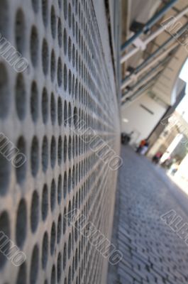 Close-up of a modern wall