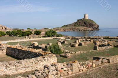 Partially excavated ruins