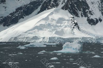 Icebergs, brash ice