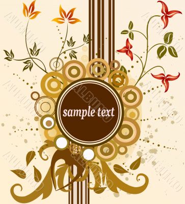 Abstract  floral background  vector illustration