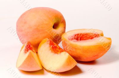 Slices of peach