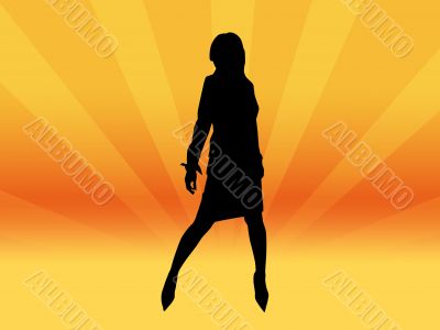 Girl silhouette,vector,image,a rt