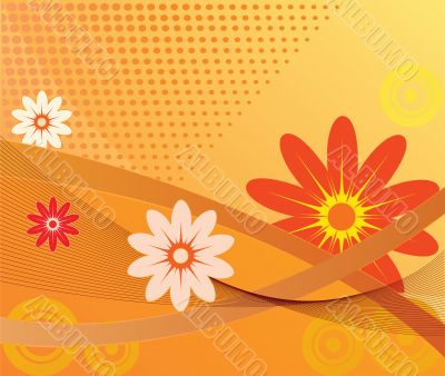 Abstract  floral background  vector illustration