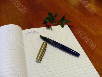 Diary and pen