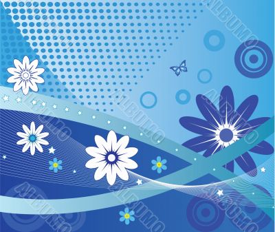 Abstract  floral background  vector illustration