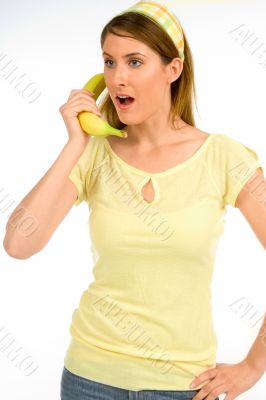 Talking on banana
