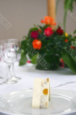 plate with place card