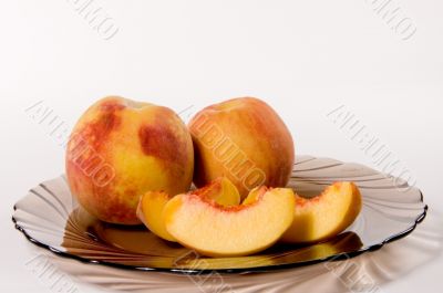 Slices of peach