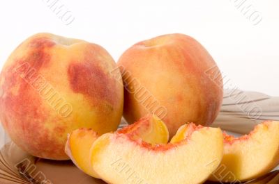 Slices of peach