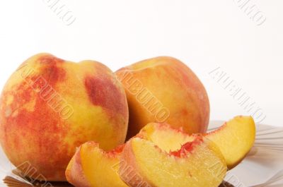 Slices of peach