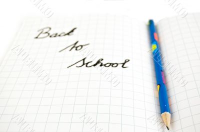 back to school (focus on pencil)