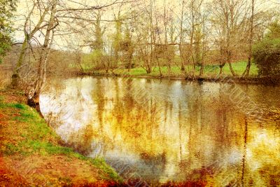 old-fashioned landscape