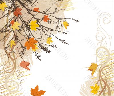 autumn vector bacground / corner