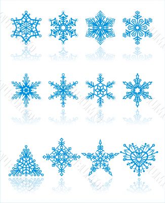 christmas snowflakes /  vector / background