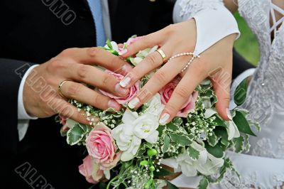 newlyweds hands