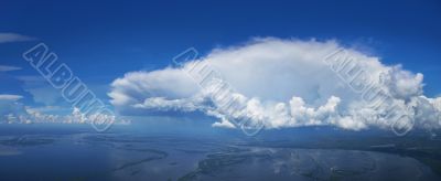 The Castleses in the air.