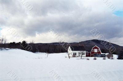 Farm House in Winter