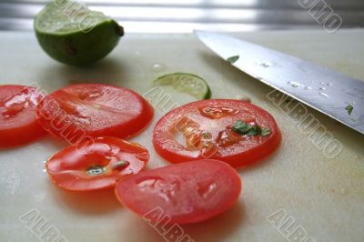 Sliced tomatoes
