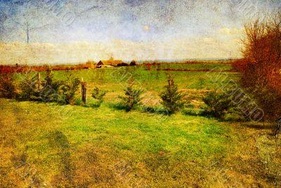 old-fashioned landscape