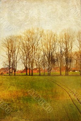 old-fashioned landscape