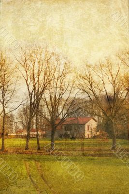 old-fashioned landscape