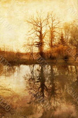 old-fashioned landscape