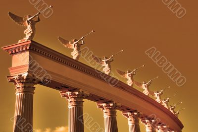  Ensemble of winged trumpeters