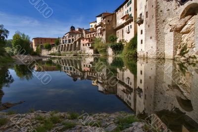 Silent lake in ancient city