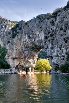 The natural bridge.