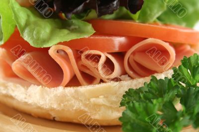 Ham And Salad Roll 4