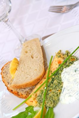 salmon paté with bread and butter