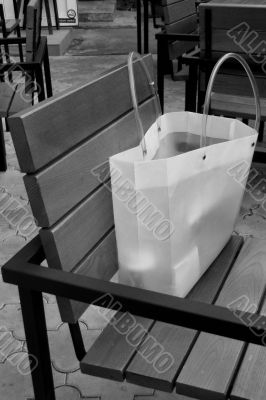 bag on the chair